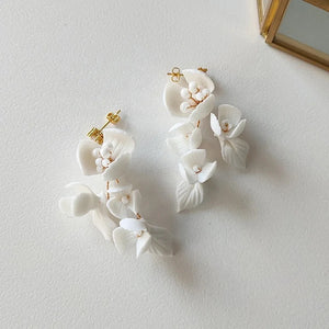 Melvia Ceramic Floral Drop Earrings