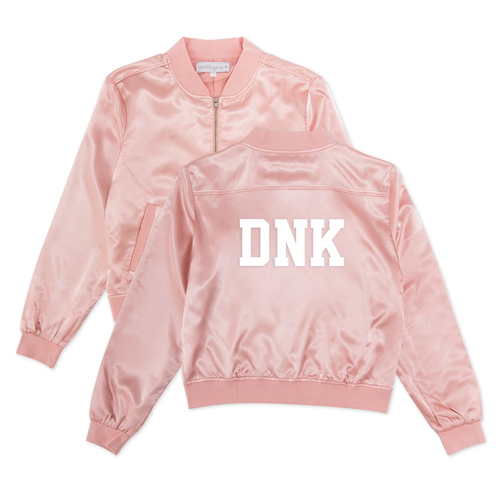 Pink Satin Custom Bomber Jacket