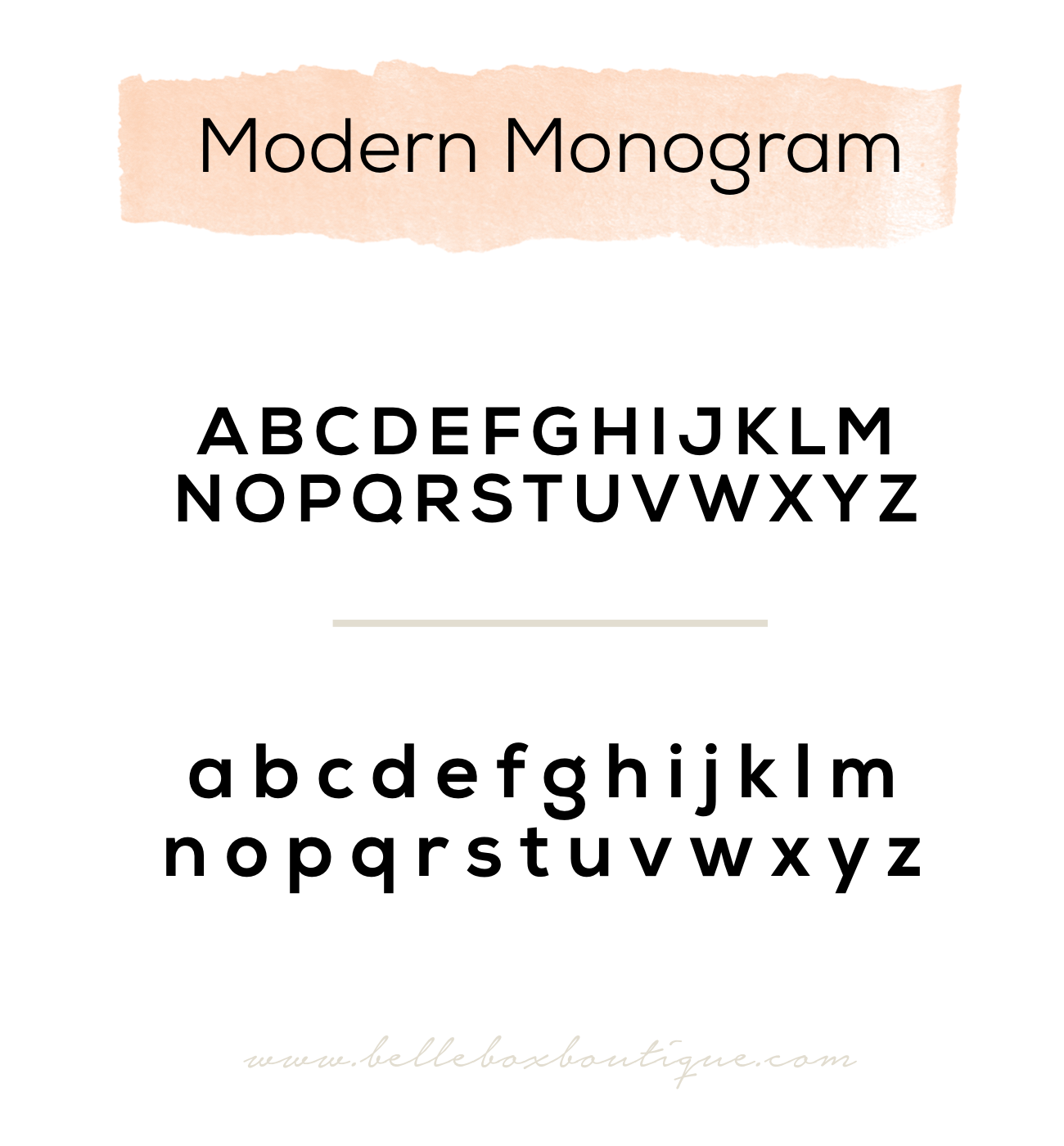 Modern Initial Monogram Add-On