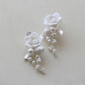 Roselle Pearl Floral Earrings