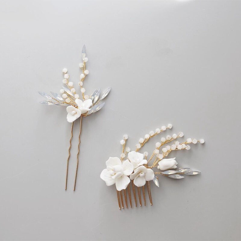 Nyla Floral Opal Hair Comb