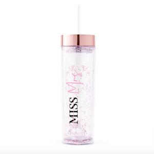 Miss to Mrs Rose Gold Sparkle Drink Tumbler