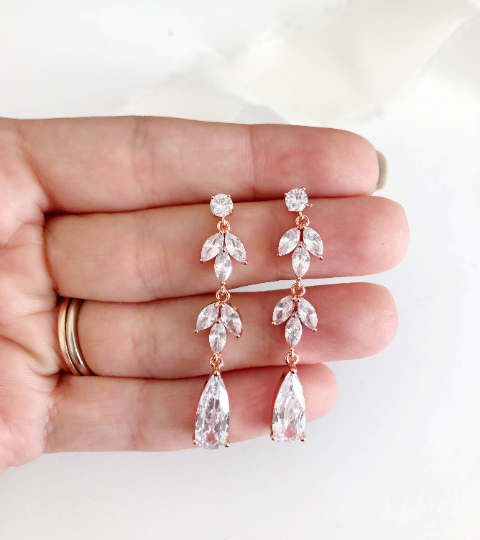 Suzette Simple Diamond Drop Earrings