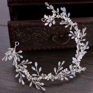 Silver & Opal Bridal Headband