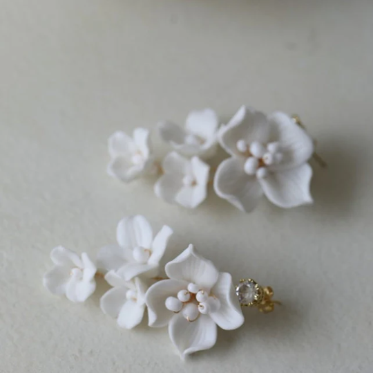 Celena Ceramic Floral Drop Earrings