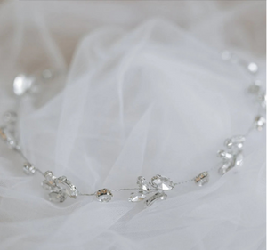 Flora Crystal Diamond Rhinestone Bridal Headband