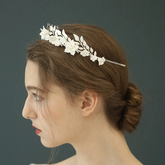 Kilina Floral & Pearl Headband