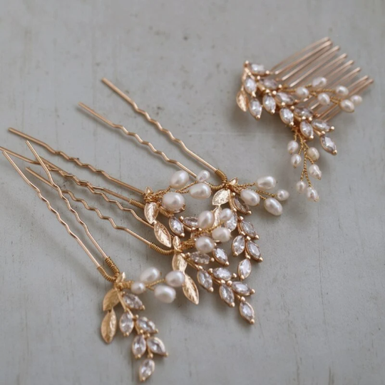 Melia Freshwater Pearl Hair Pins