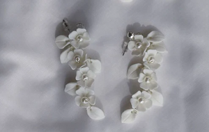 Milicent Ceramic Floral Drop Earrings