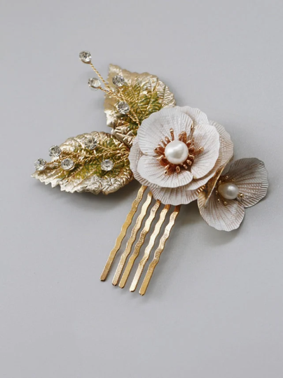 Mirabelle Floral Pearl Hair Comb