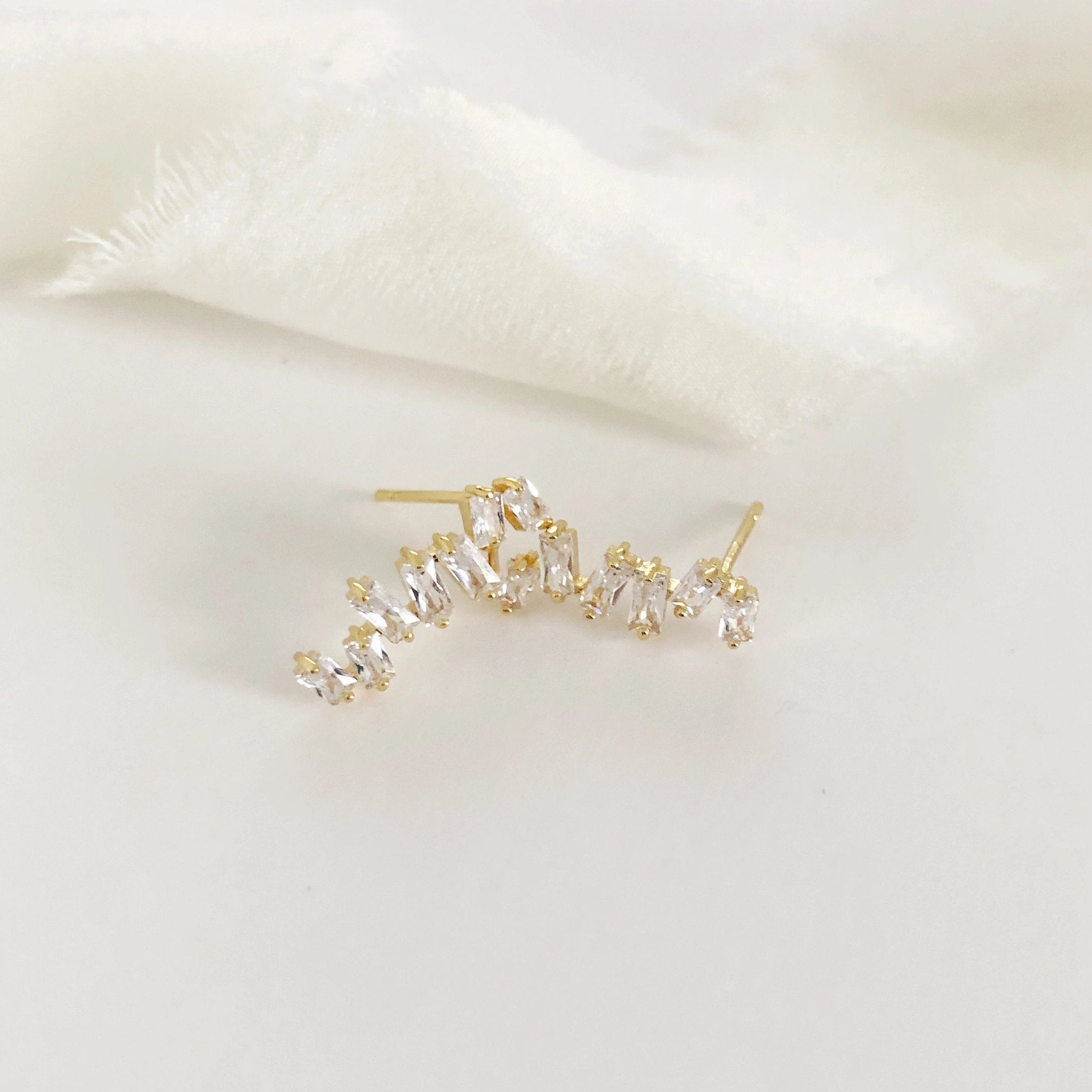 Quinn Modern Diamond Baguette Earrings