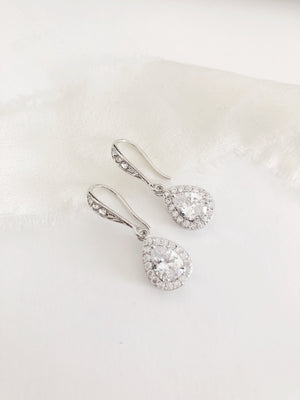 Lindi Silver Diamond Earrings and Bracelet Set
