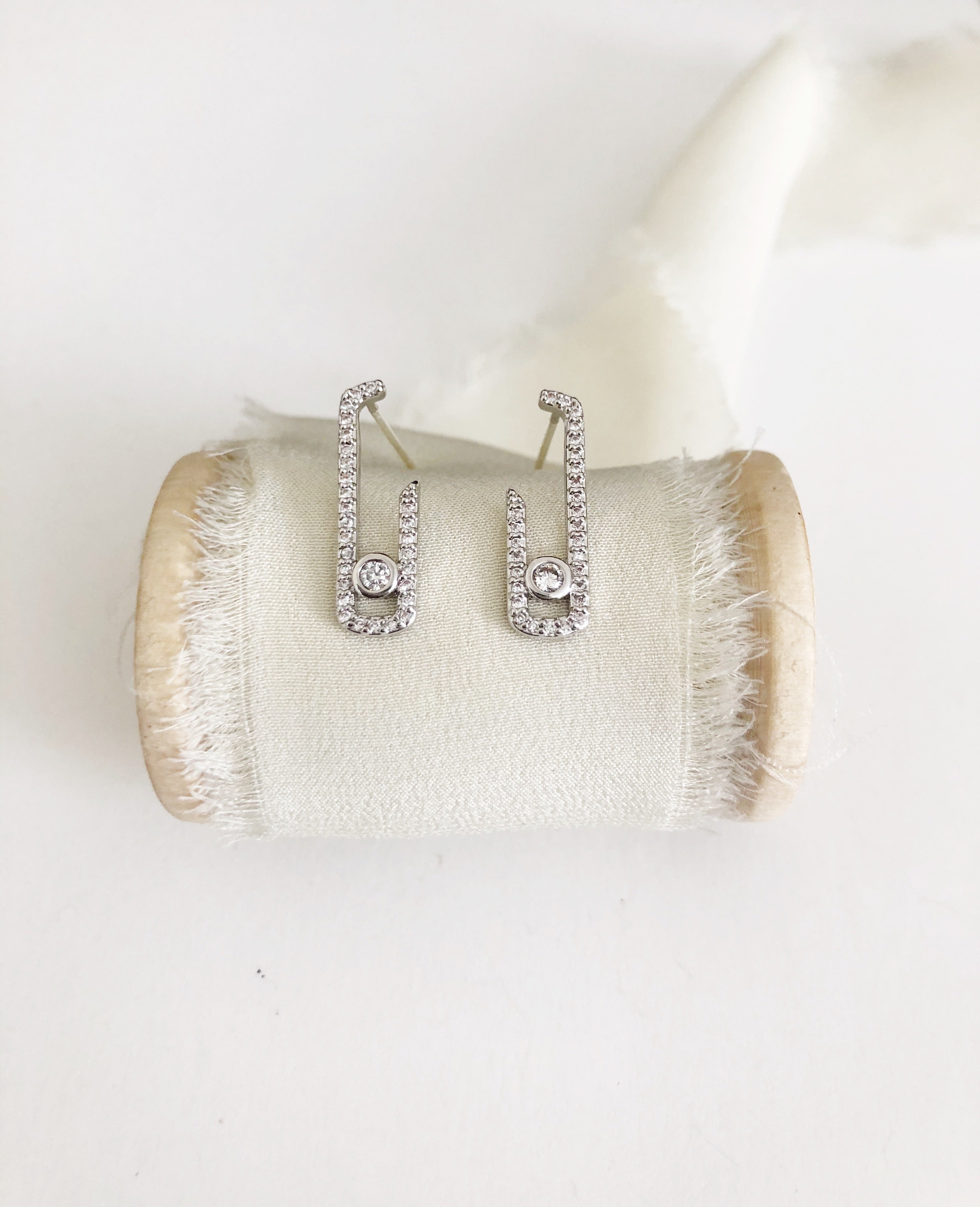 Mallory Simple Diamond Wedding Earrings