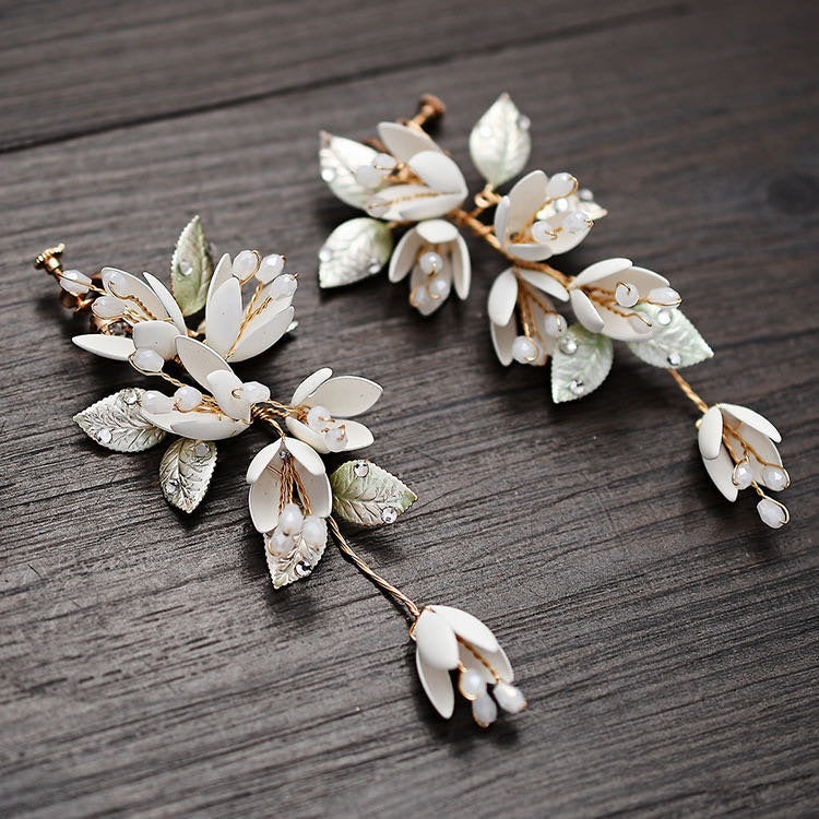 Waterlily Floral Drop Earrings