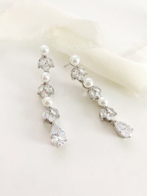 Nadine Pearl Diamond Earrings
