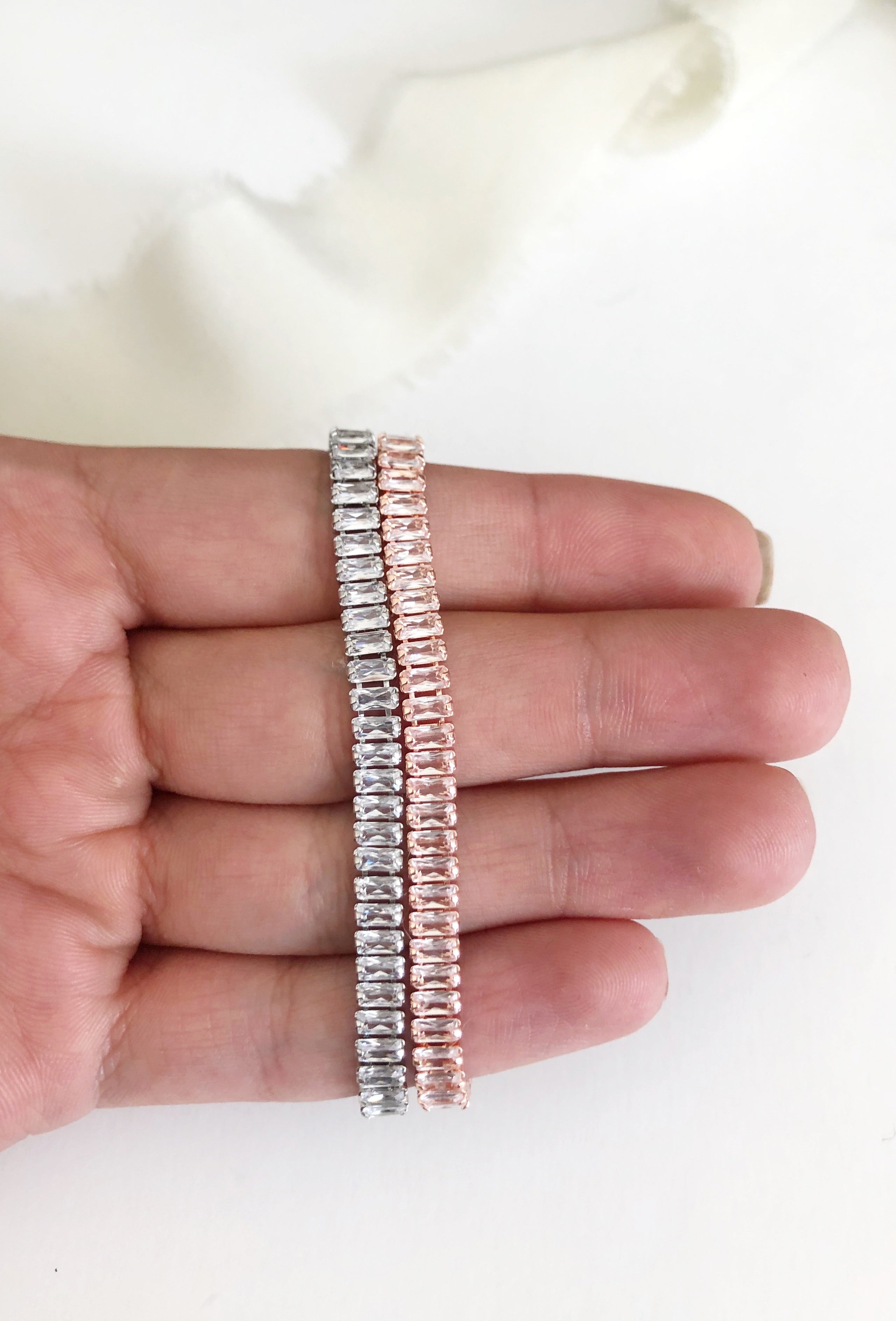 Genessa Baguette Adjustable Diamond Bracelet