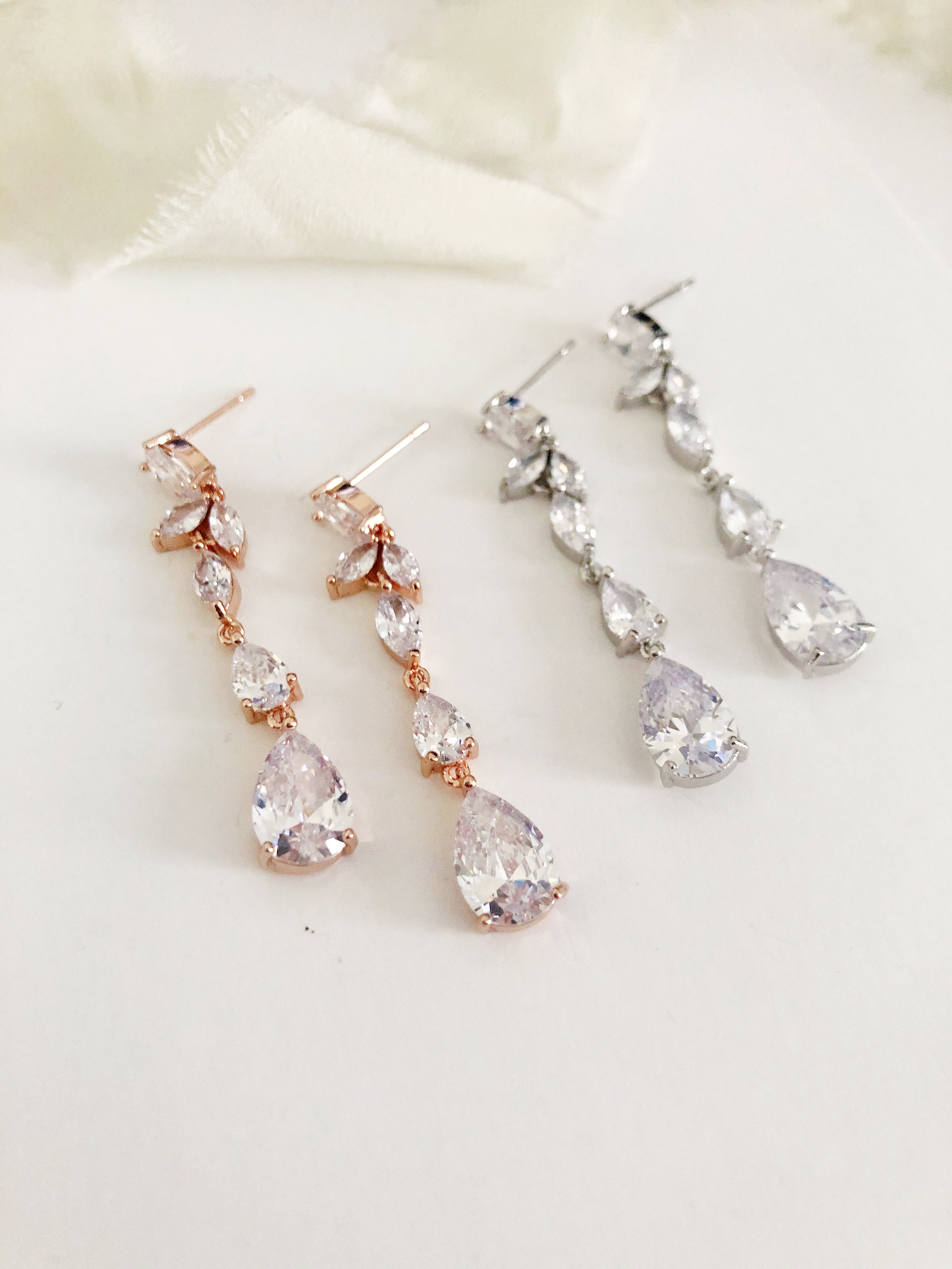 Odette Diamond Drop Earrings