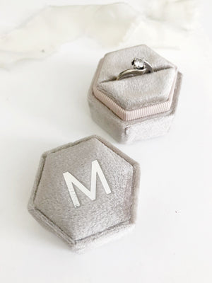 M Stone Grey Hexagon Ring Box One-Off