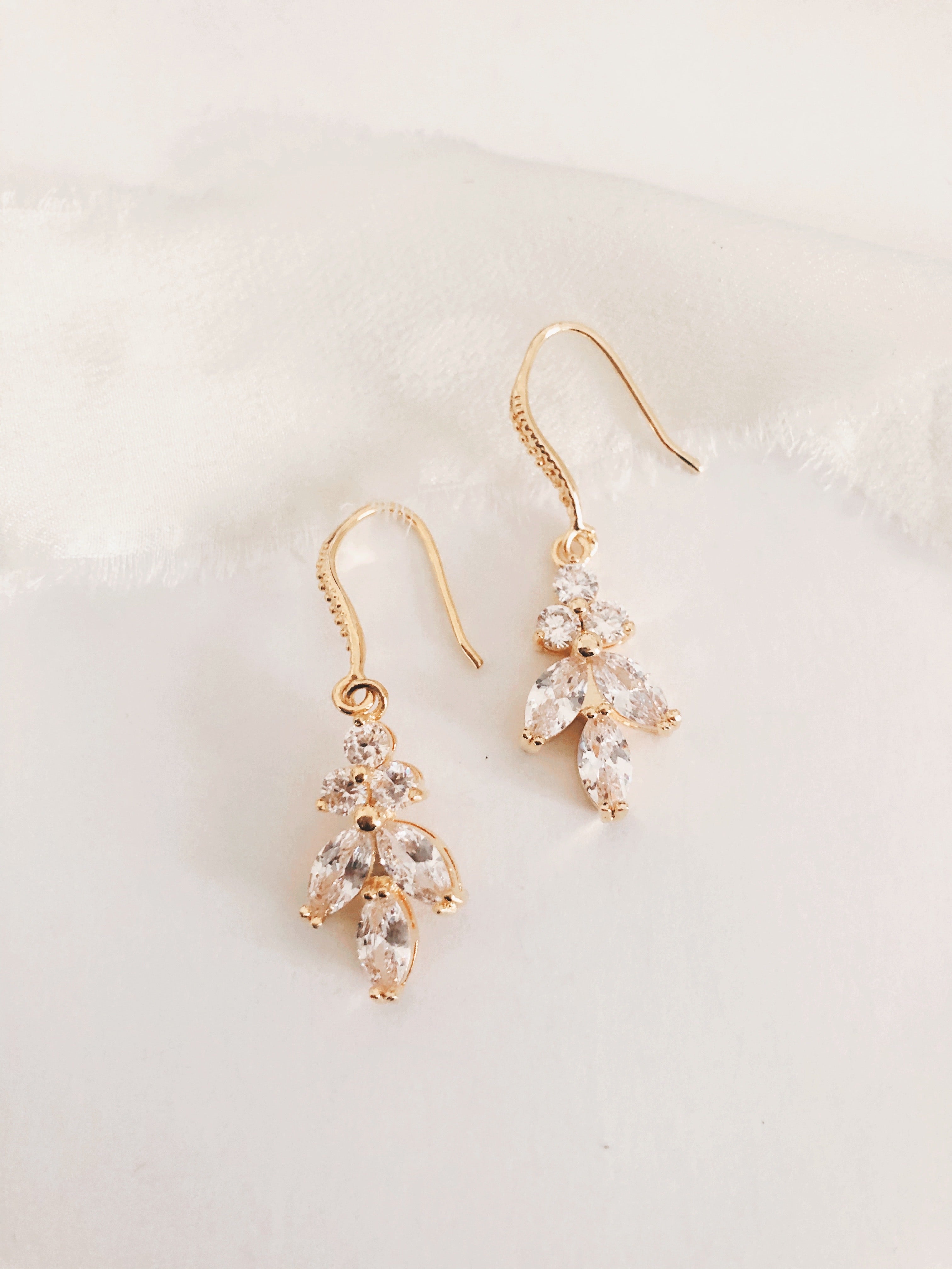 Ellen Gold Diamond Earrings and Bracelet Set