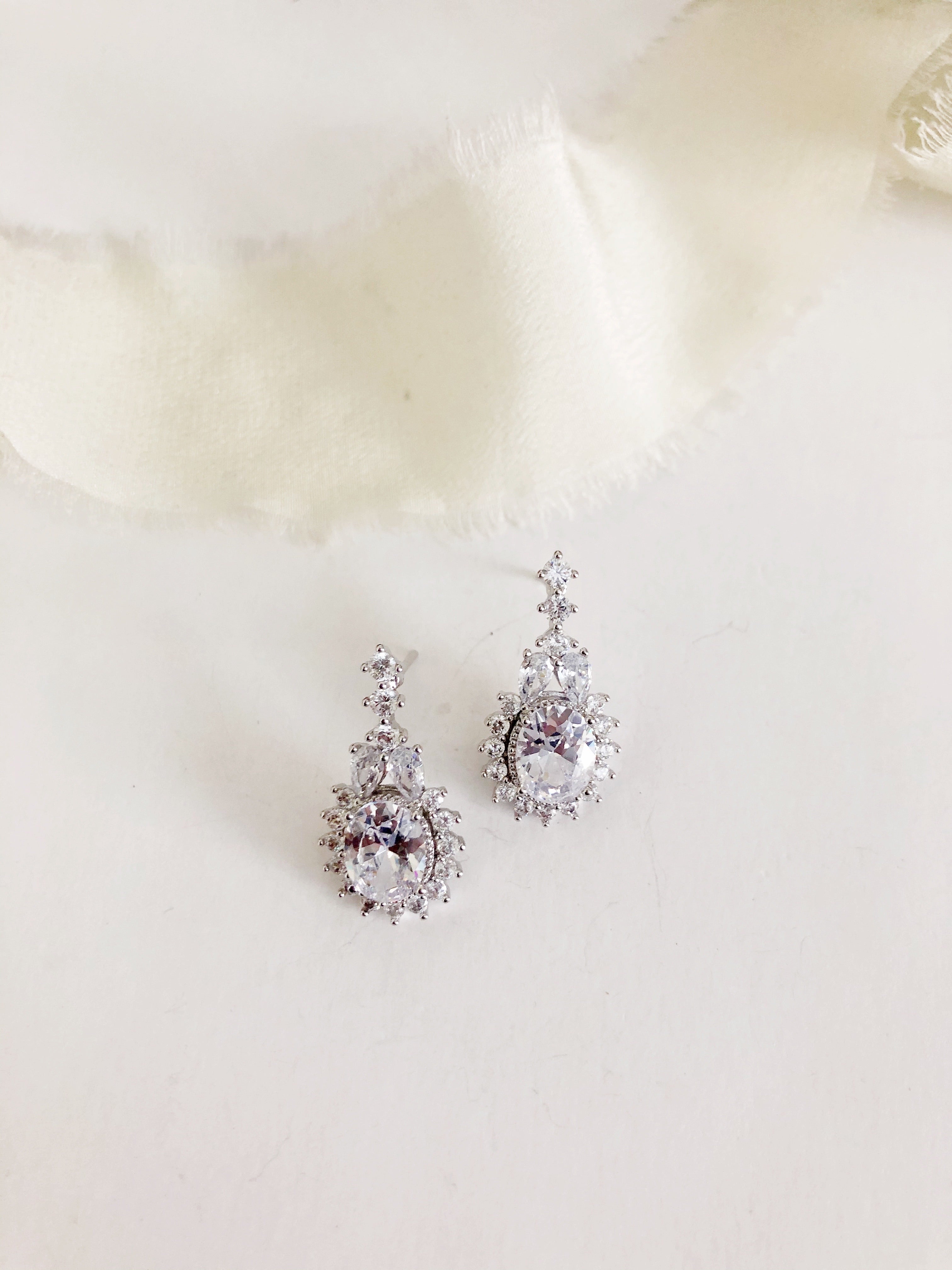 Stella Diamond Wedding Earrings