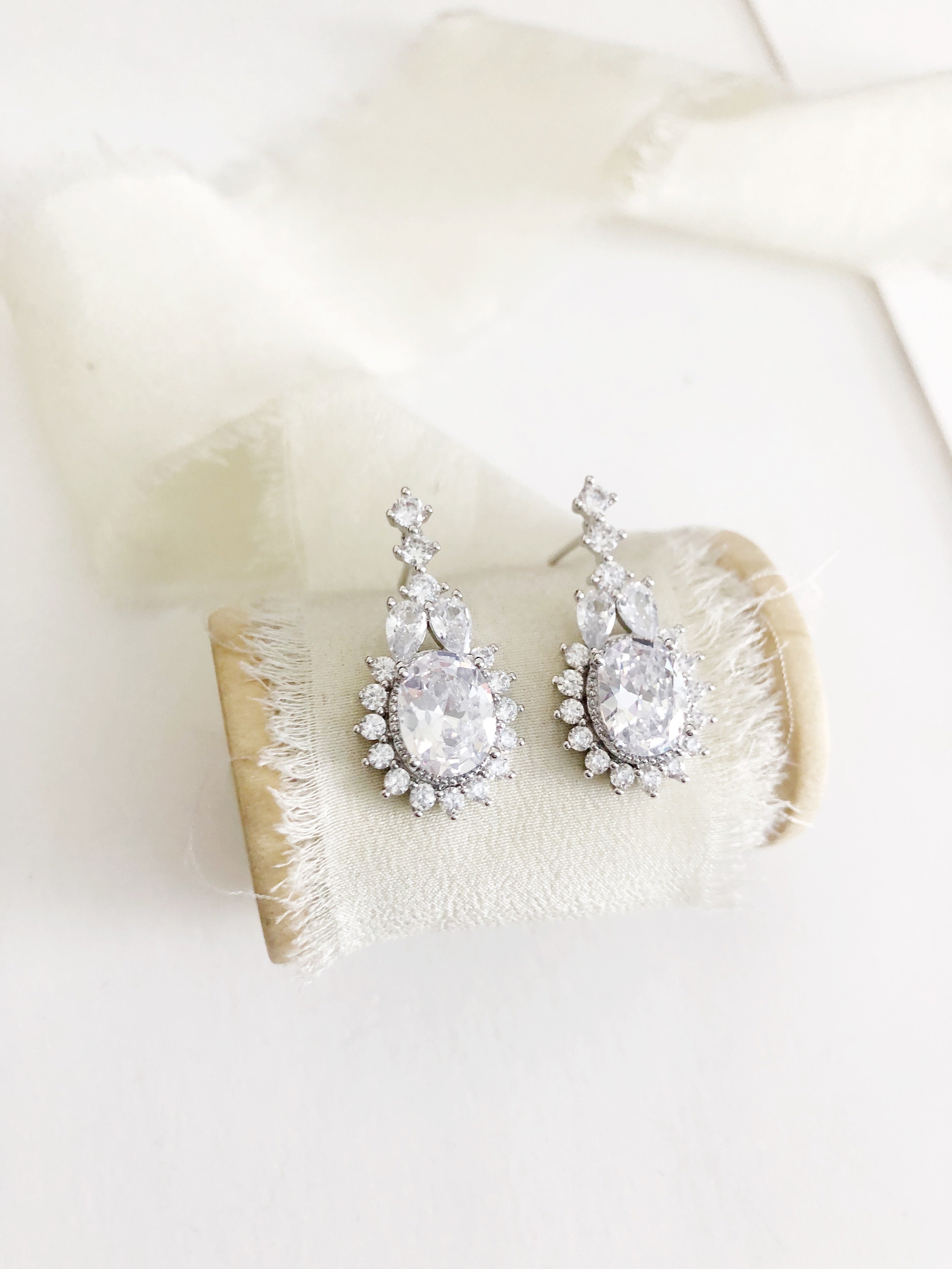Stella Diamond Wedding Earrings