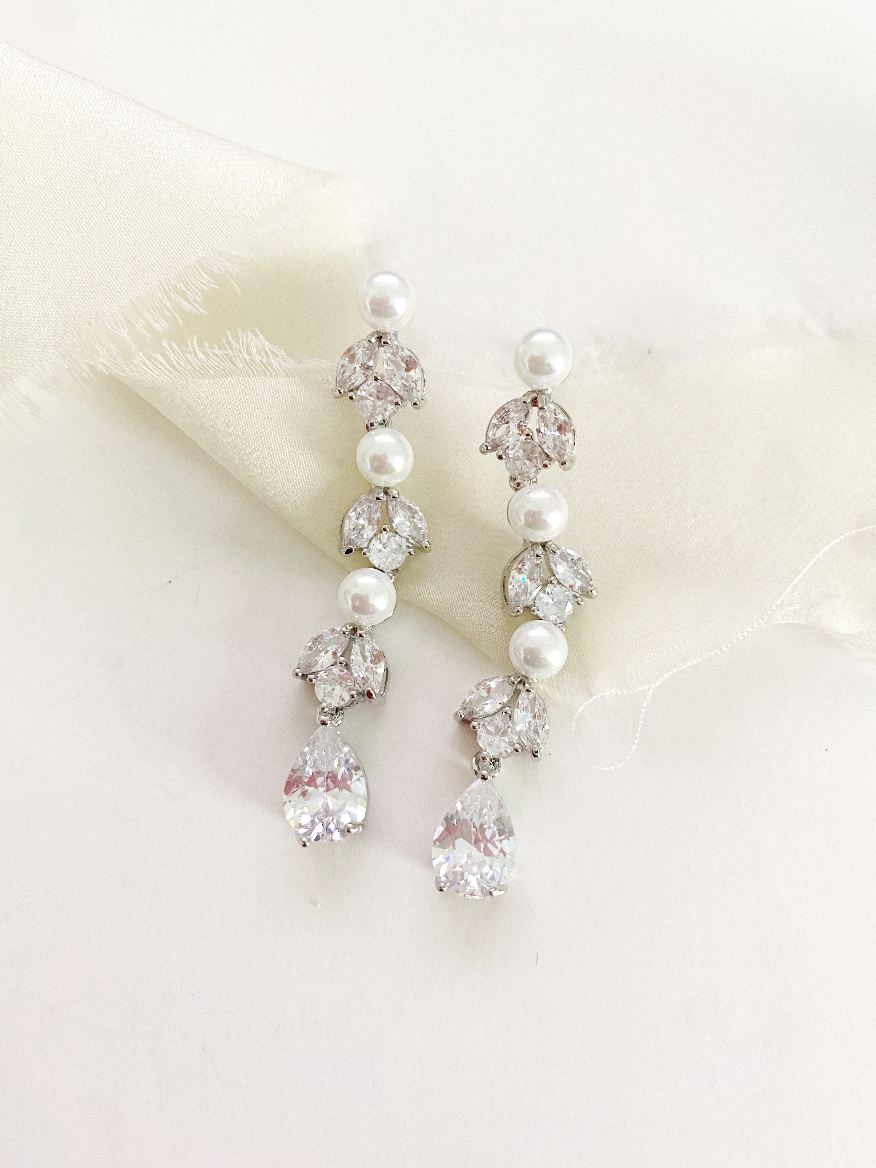 Nadine Pearl Diamond Earrings