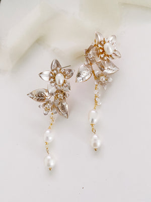Livia freshwater pearl drop earrings
