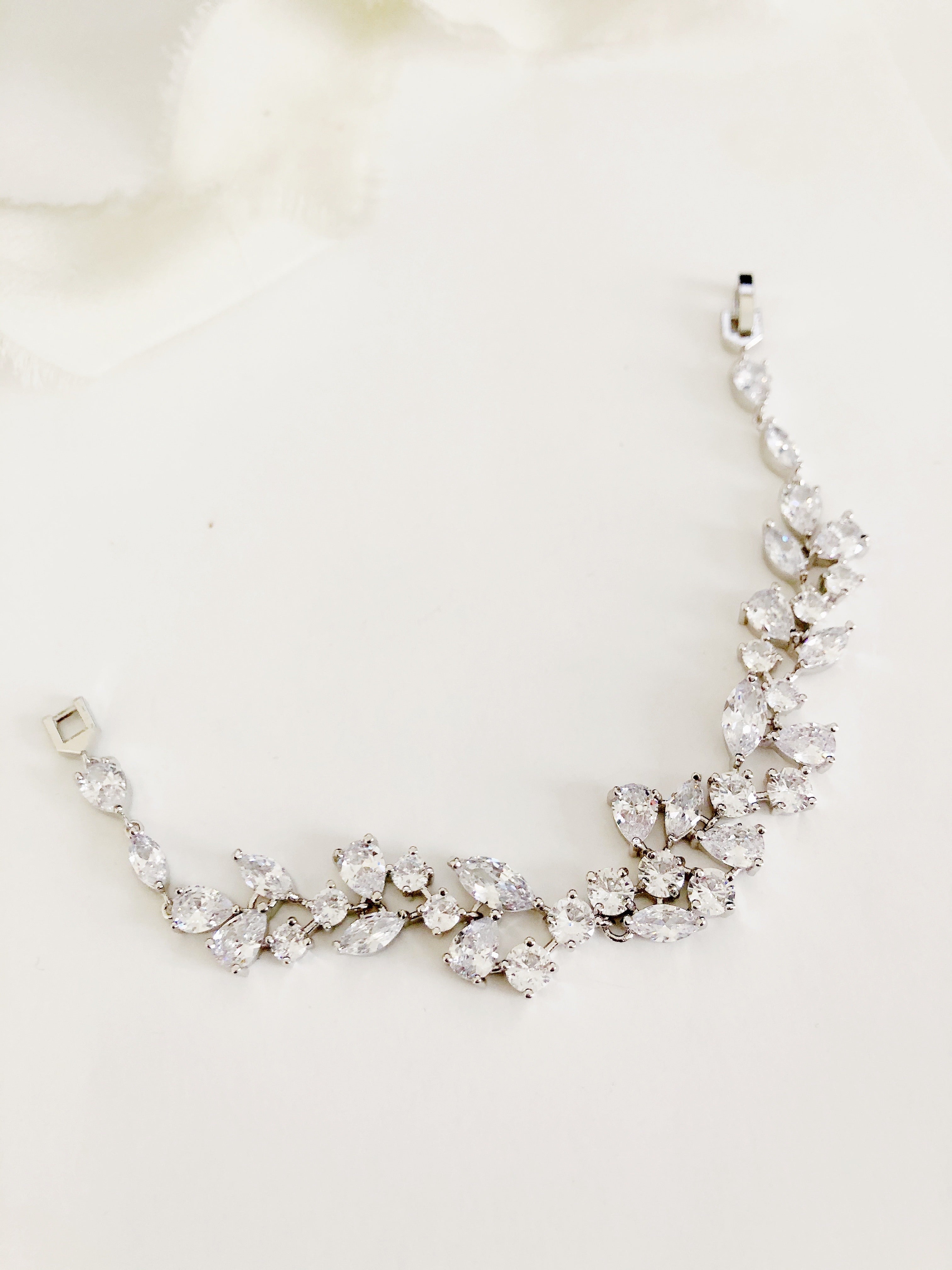Stefanie Silver Diamond Bracelet
