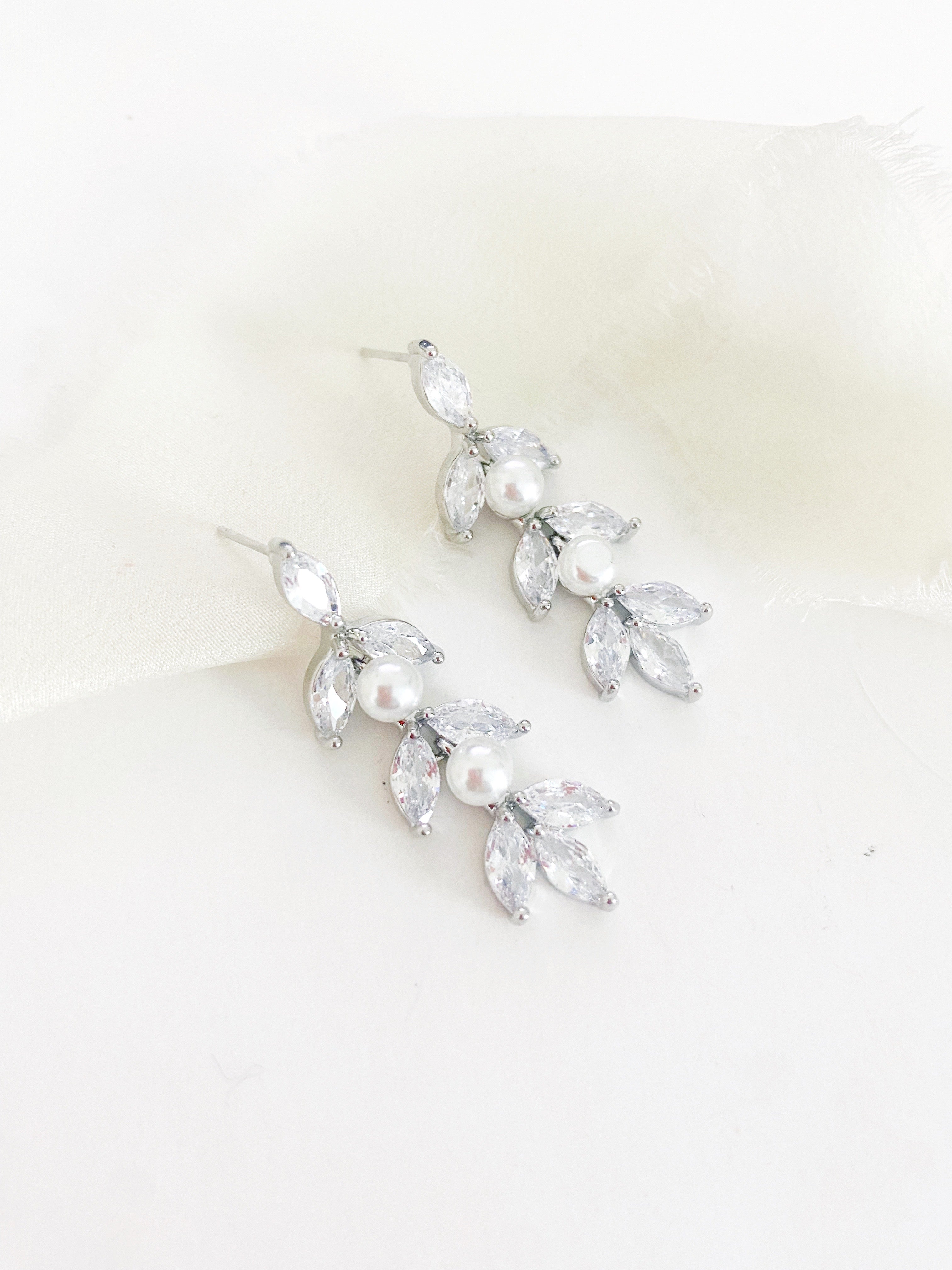 Nadia Pearl Diamond Earrings