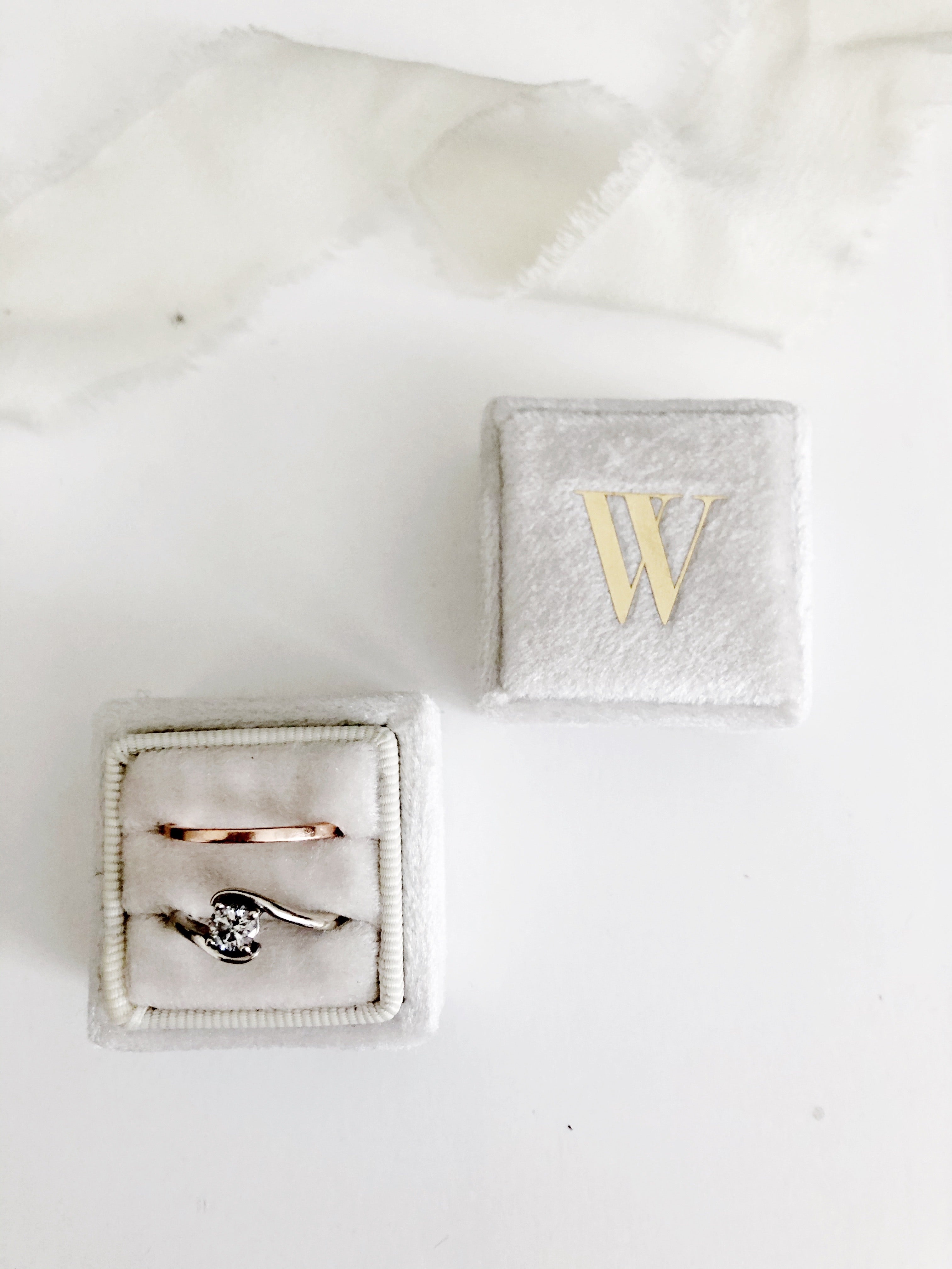 W Ivory Square Ring Box One-Off