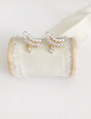 Nancy Gold Wedding Earrings