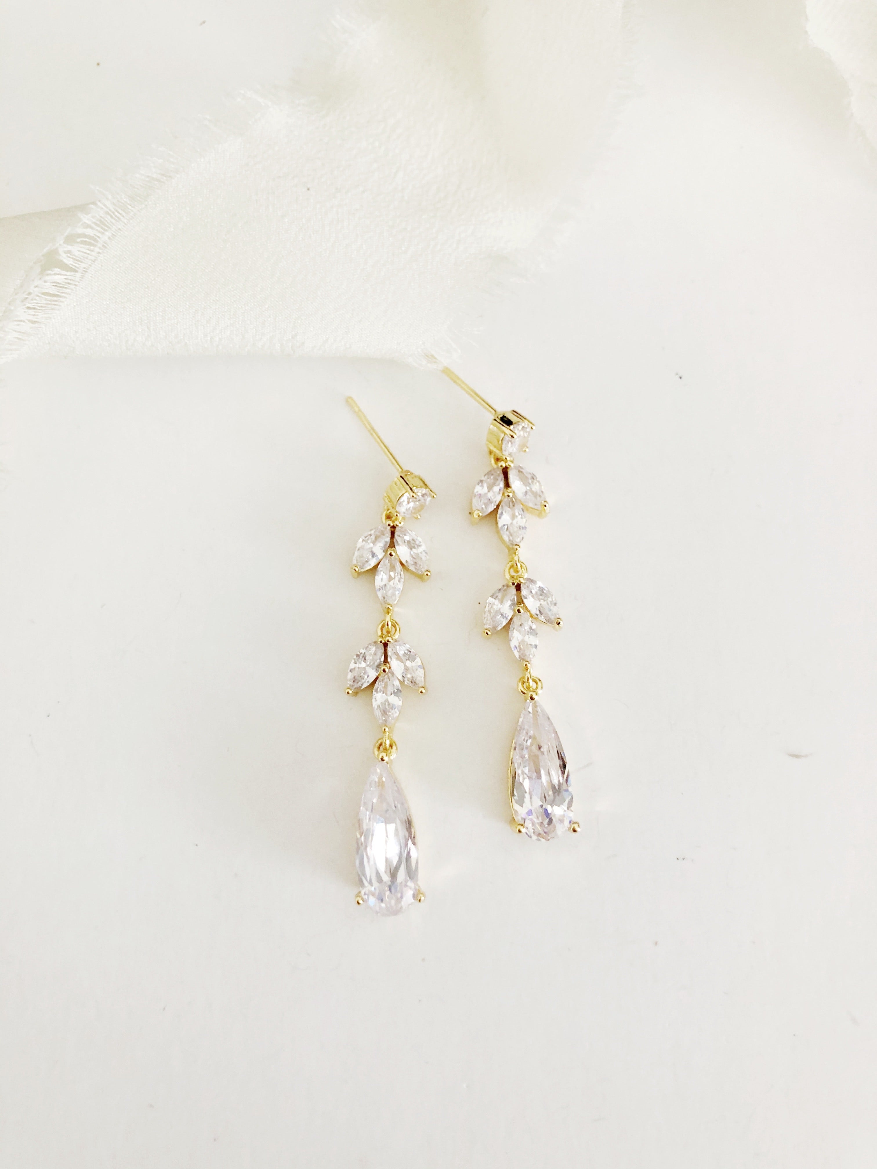 Suzette Simple Diamond Drop Earrings