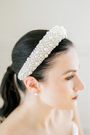Sadie Padded Pearl Headband