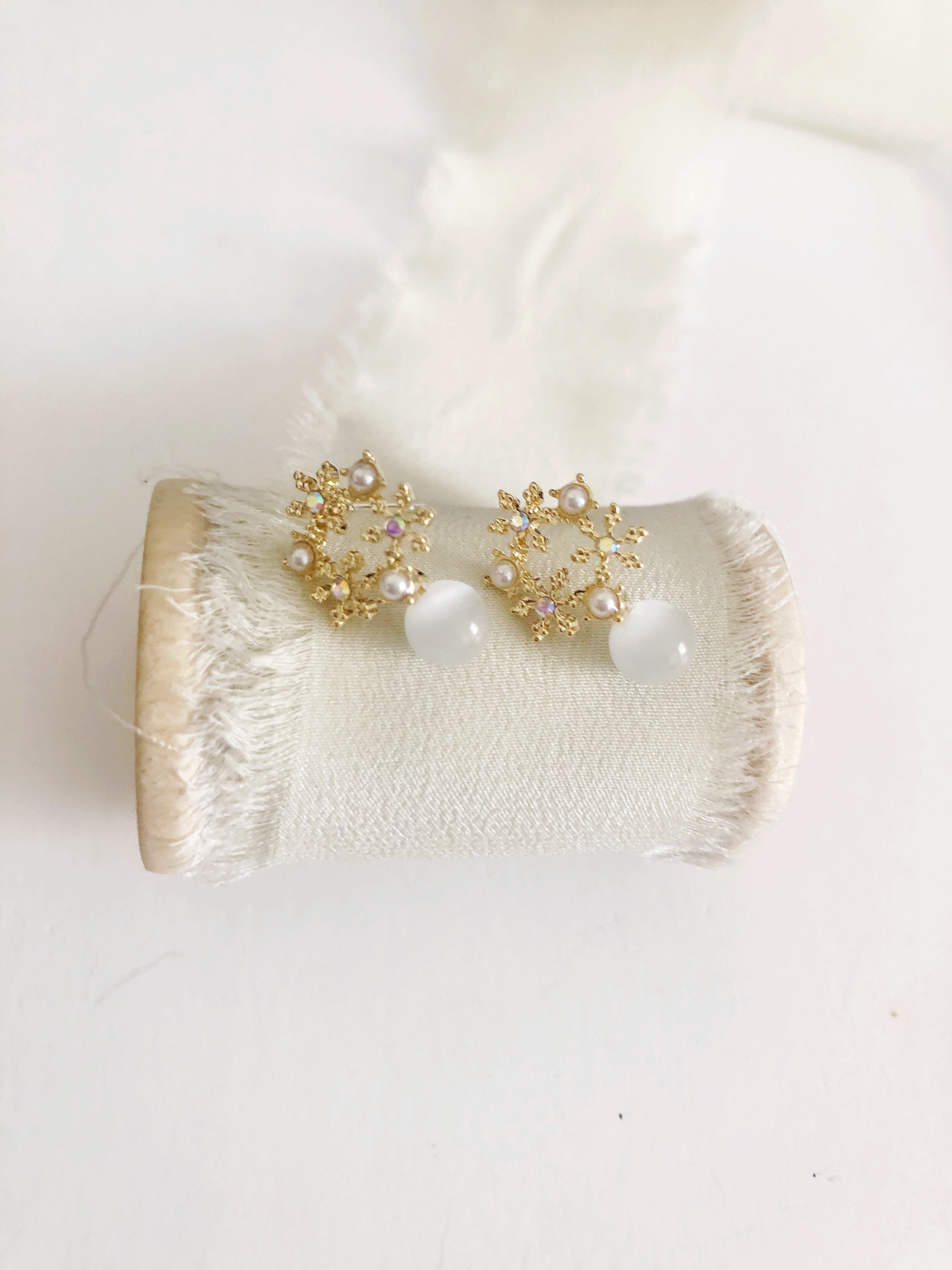 Cateye Petite Gold Stud Earrings
