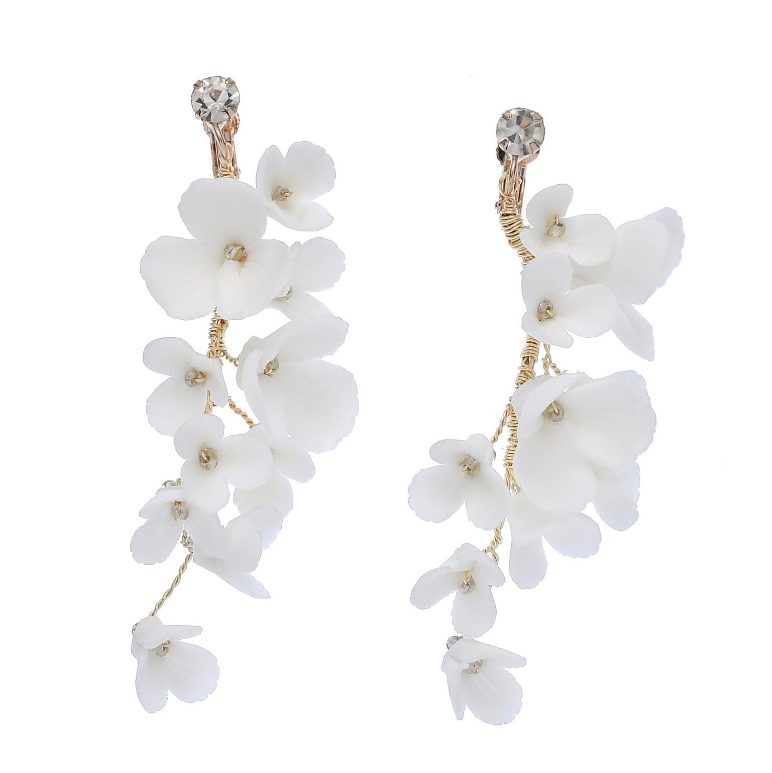 Matilde Ceramic Floral Drop Earrings