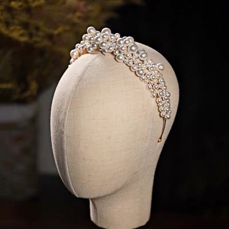 Fiola Pearl Crown Headband